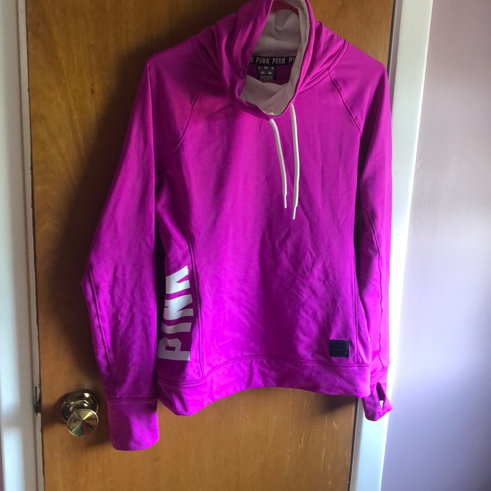 Pink cowl neck sweatshirt
